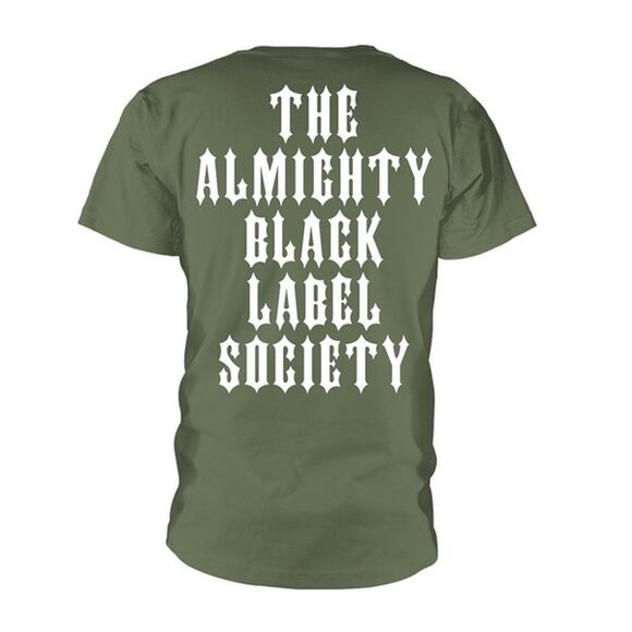 Black Label Society Unisex Adult The Almighty T-Shirt / Olive Green - Picture 2 of 2